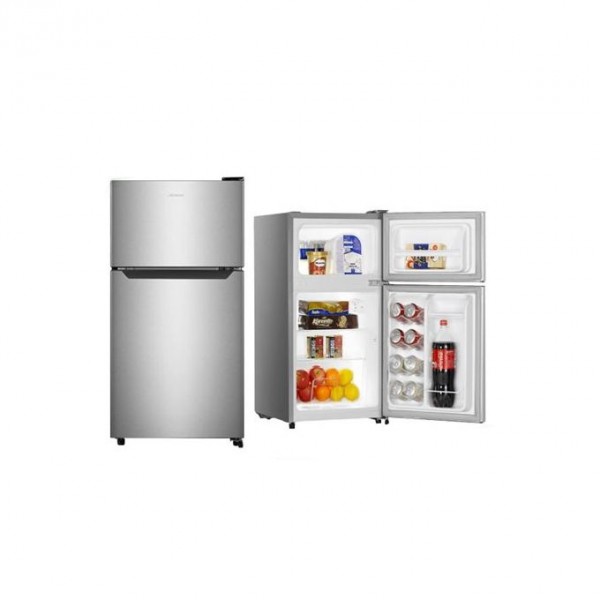 Hisense 120 Liters Double Door Refrigerators (Defrost) - Silver 3 Years Wrnty