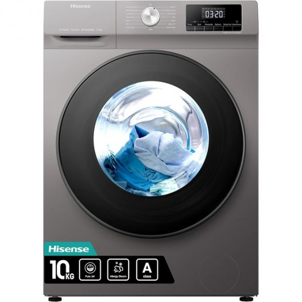 Hisense 10KG Front Loader Automatic Washing Machine 10 Kg -Silver (2YRS WRNTY) 1